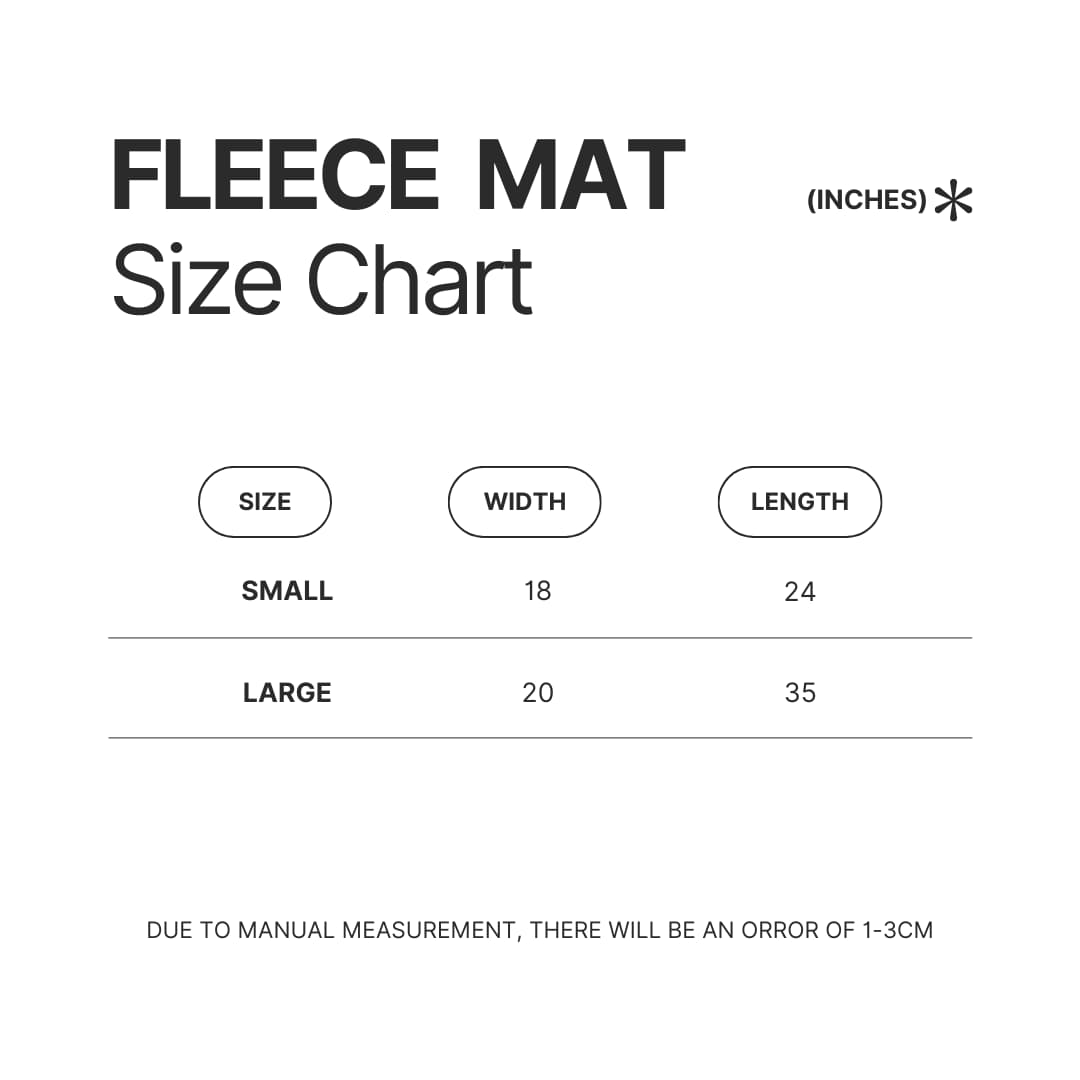 Fleece Mat Size Chart - Astroneer Merch