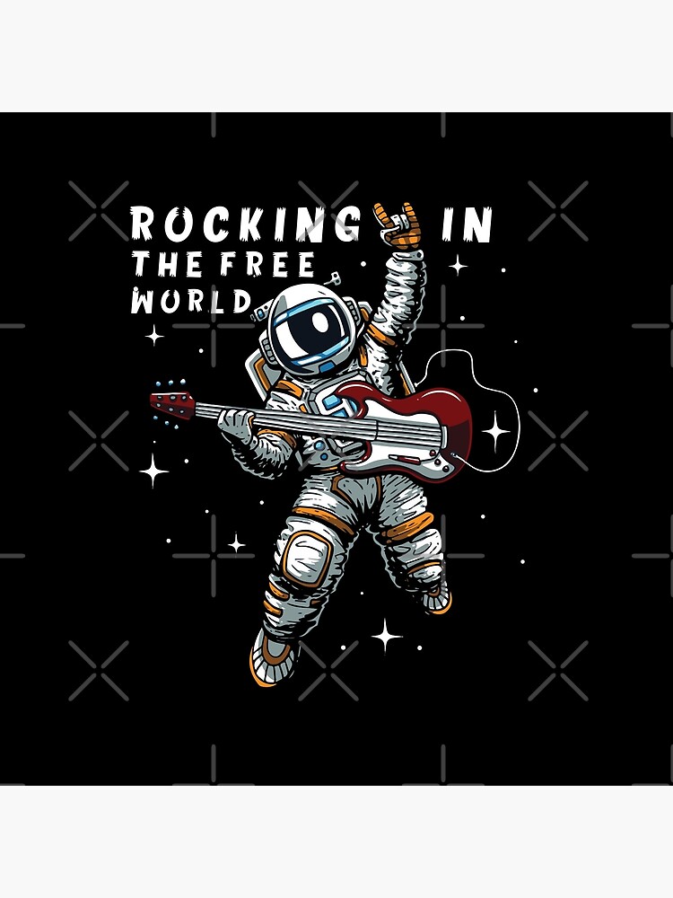 Astroneer Astronaut Rocking In The Free World Throw Pillow - Image 2