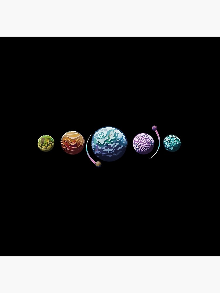 Astroneer Planets Classic Design Throw Pillow - Image 2