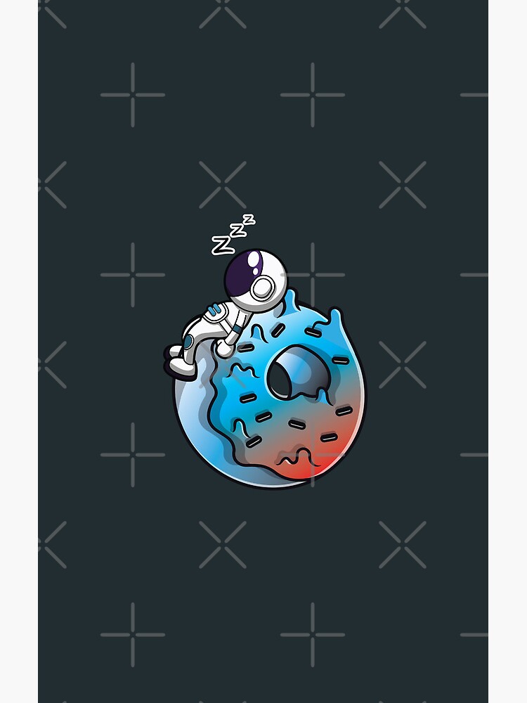 Astronaut Sleeping On A Donut Planet Shower Curtain - Image 2