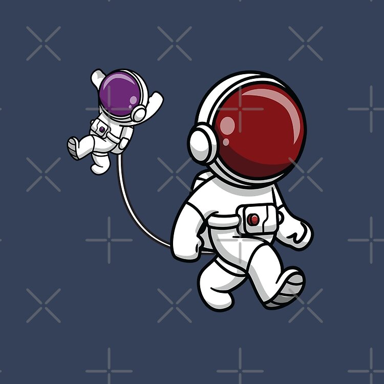 Astronaut Mom Holding Her Baby Tote Bag - Image 2