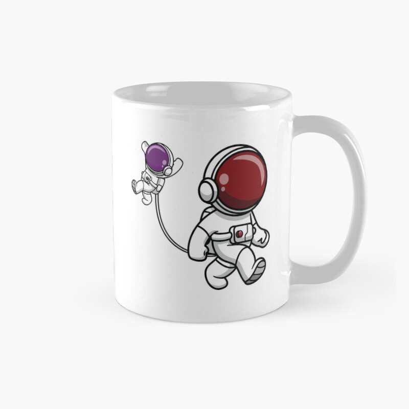 Astronaut Mom Holding Her Baby Mug