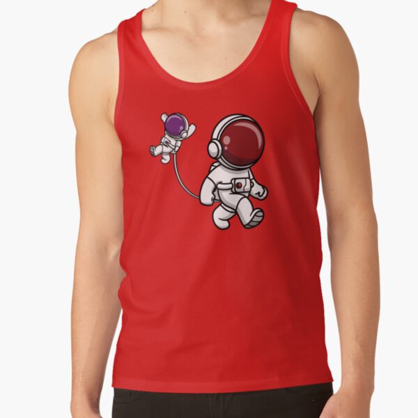 Astronaut Mom Holding Her Baby Tank Top - Image 4