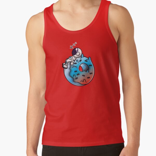 Astronaut Sleeping On A Donut Planet Tank Top - Image 4