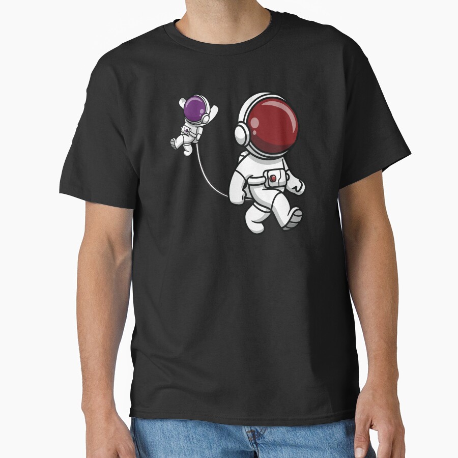 Astronaut Mom Holding Her Baby T-shirt - Image 2