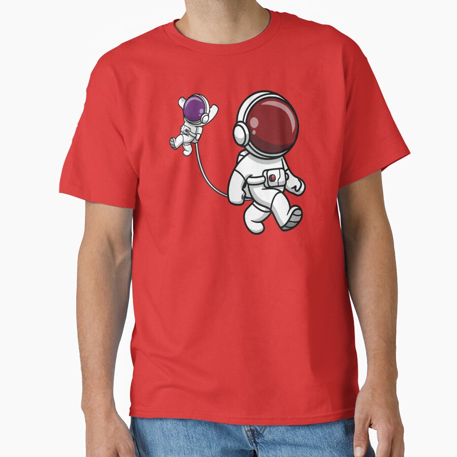 Astronaut Mom Holding Her Baby T-shirt - Image 5