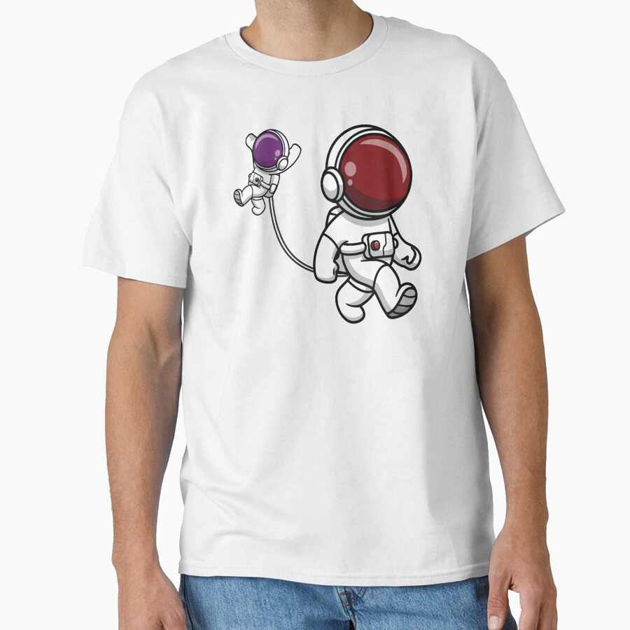Astronaut Mom Holding Her Baby T-shirt