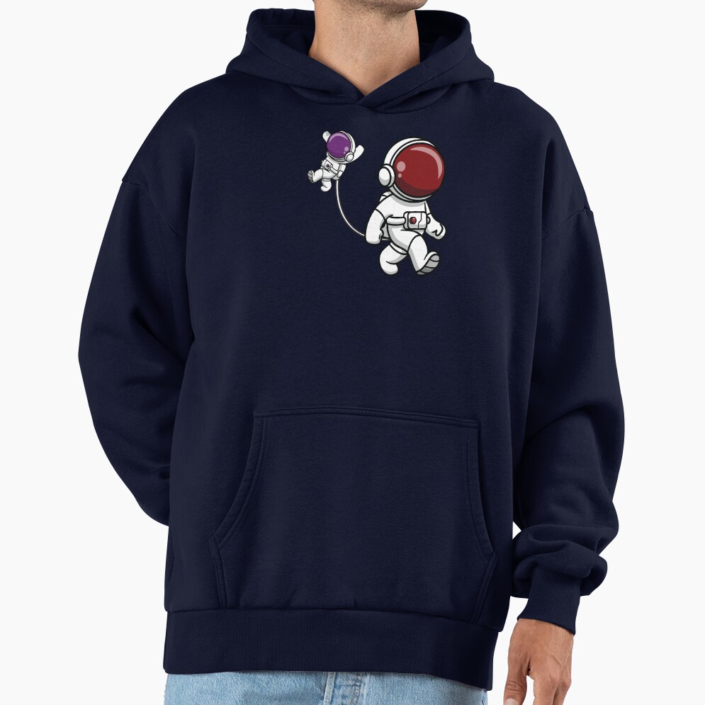 Astronaut Mom Holding Her Baby Hoodie - Image 5