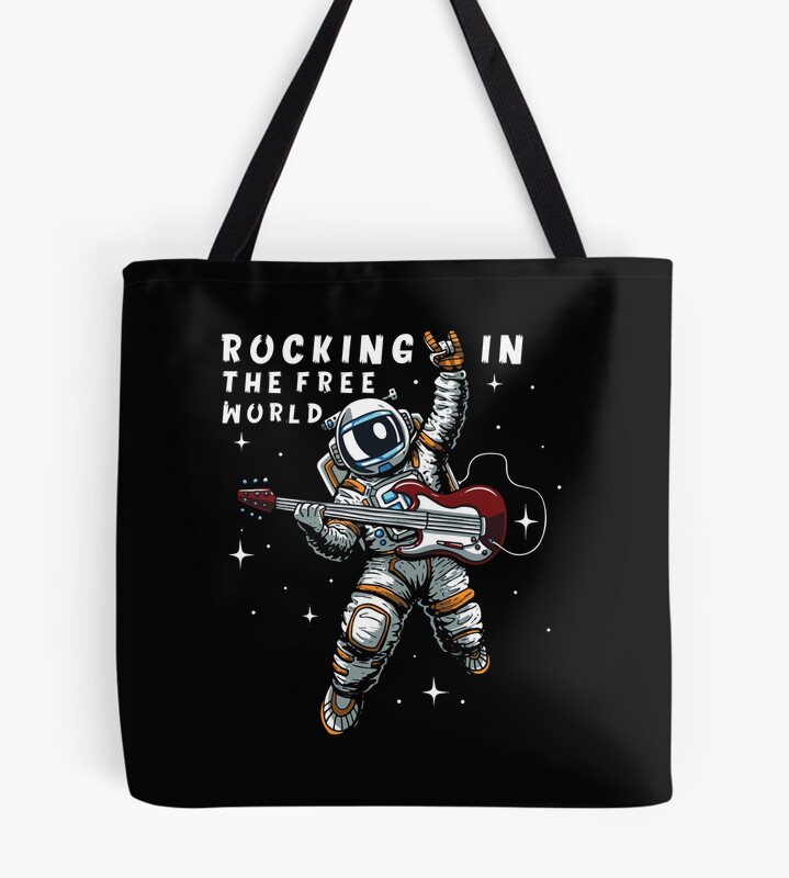 Astroneer Astronaut Rocking In The Free World Tote Bag