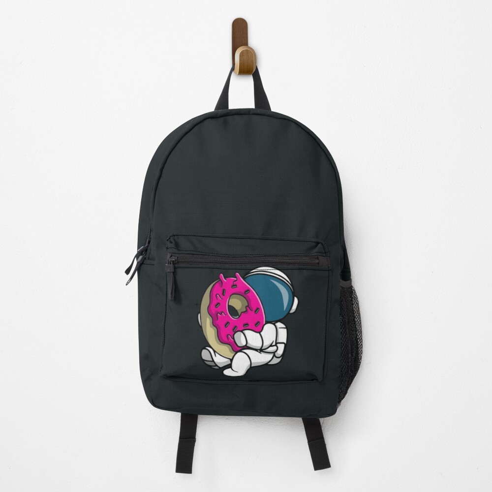 Astronaut Traveling In Space With Donut Backpack