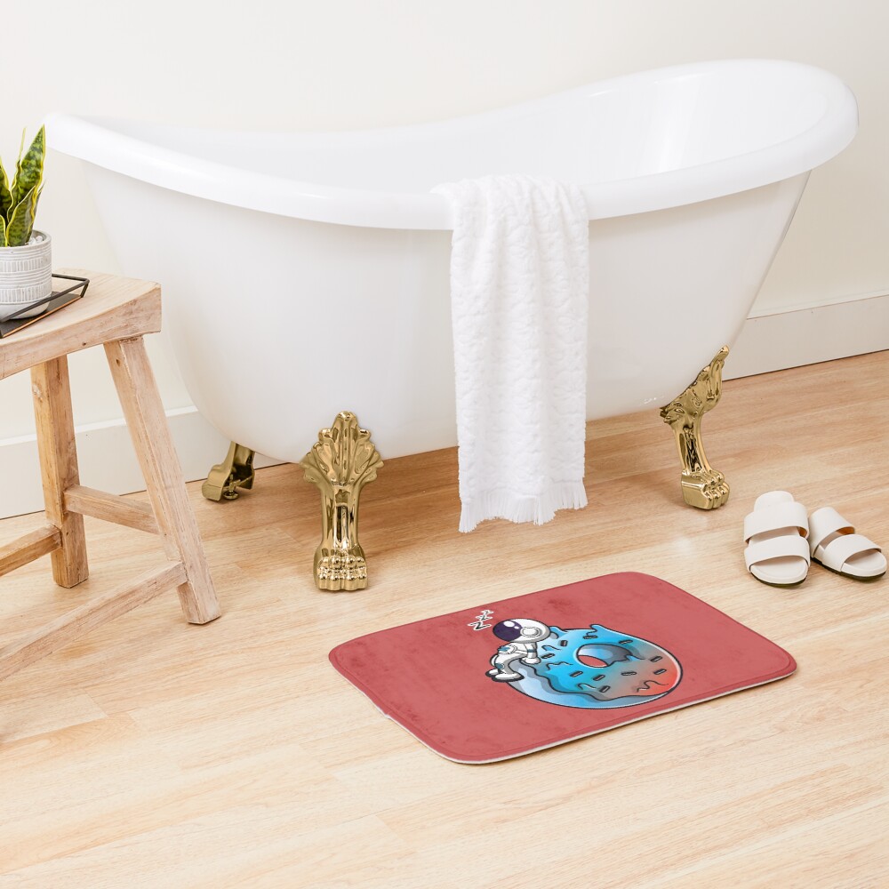 Astronaut Sleeping On A Donut Planet Bath Mat - Image 2