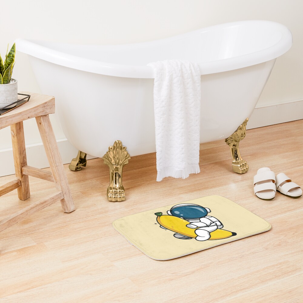 Astronaut Traveling In Space With A Banana Bath Mat - Image 2