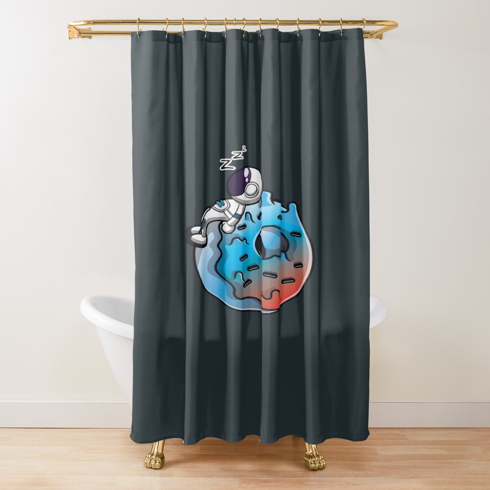Astronaut Sleeping On A Donut Planet Shower Curtain