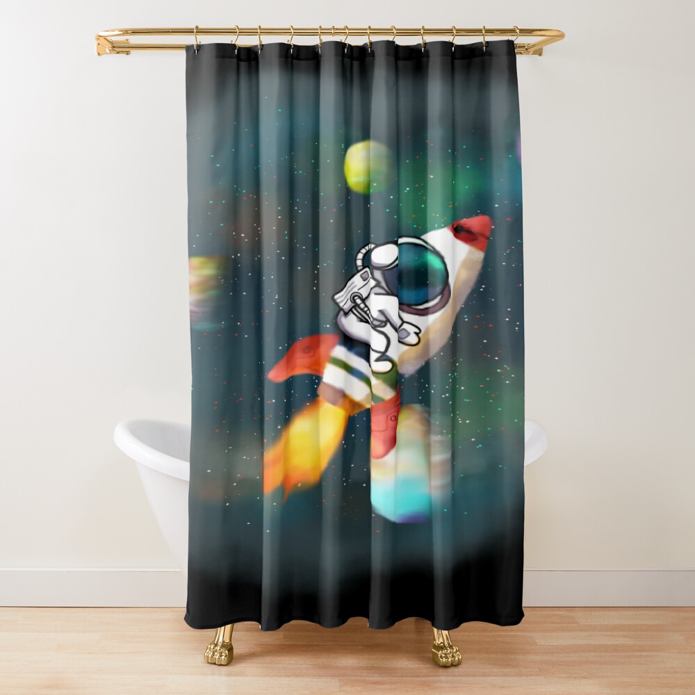 Best Selling Astroneer Fan Art Shower Curtain