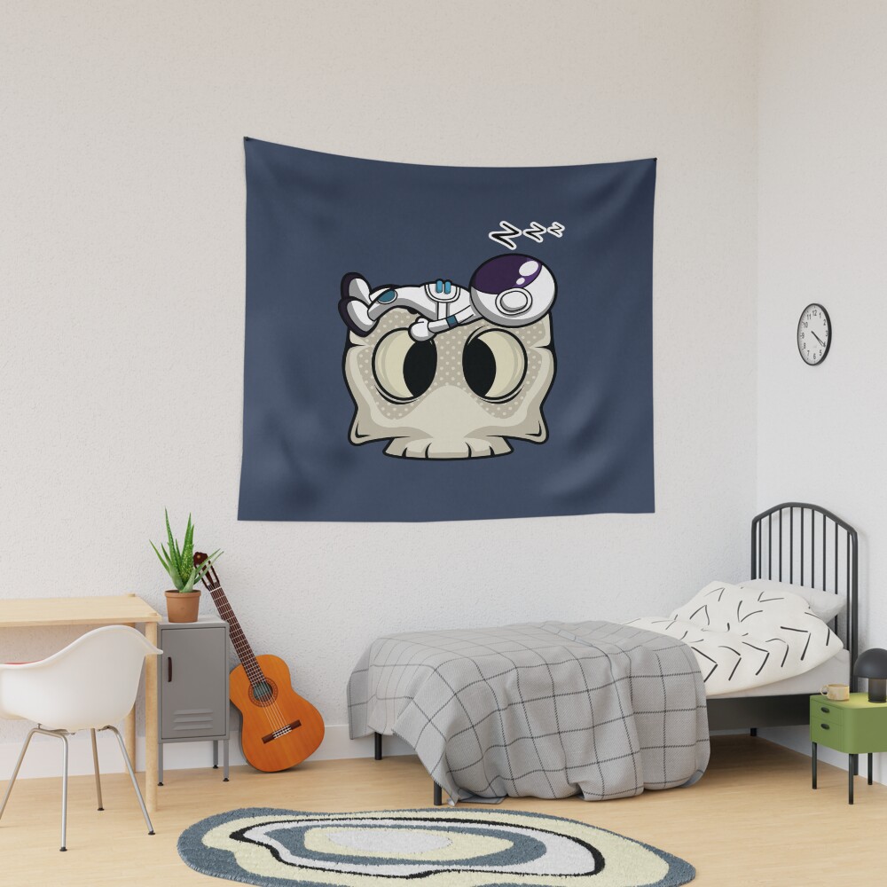 Astronaut Sleeping On A Skull Head Tapestry