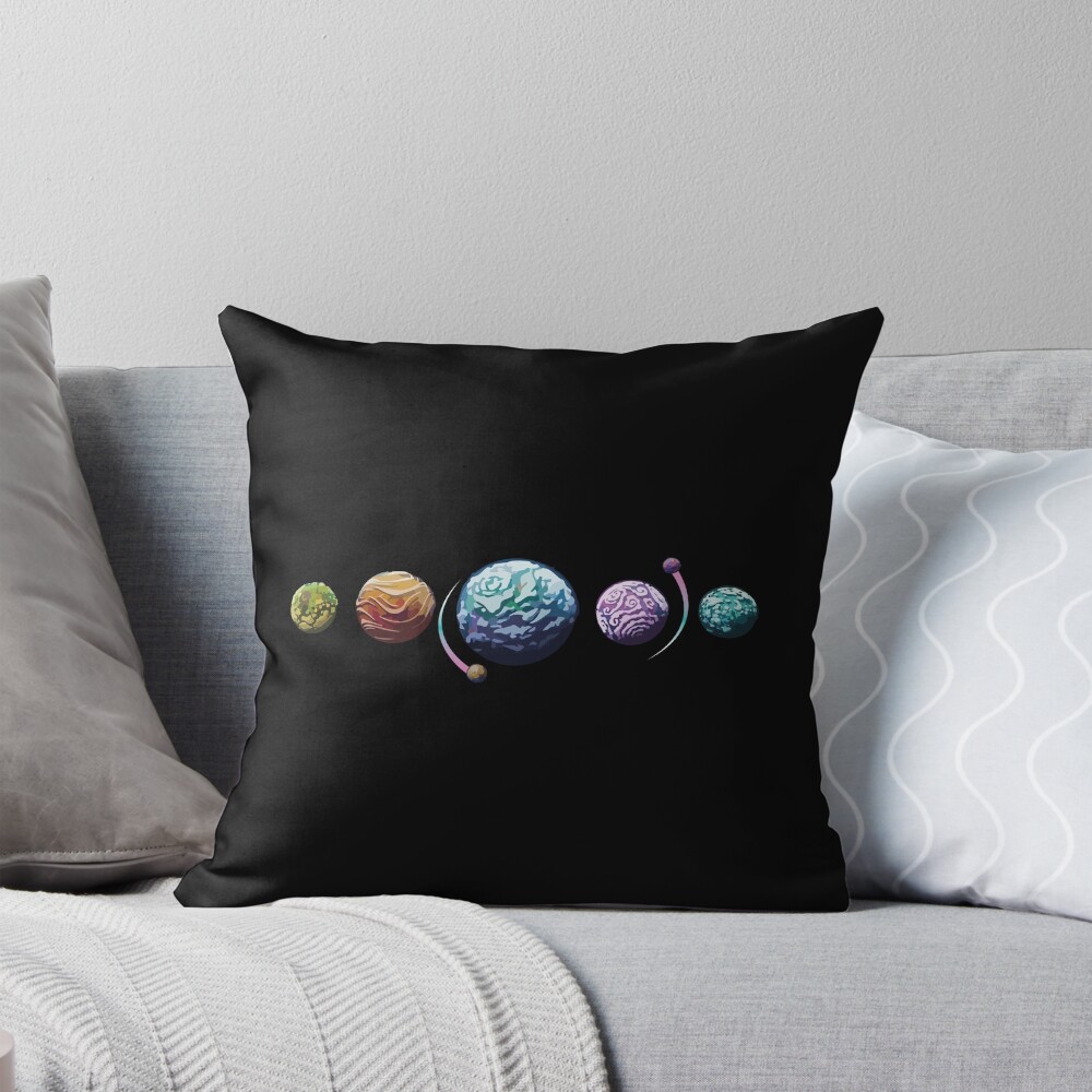 Astroneer Planets Classic Design Throw Pillow