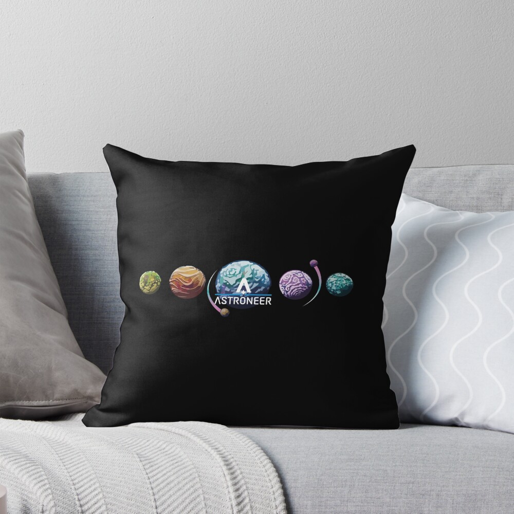 New Collection Astroneer Planets Throw Pillow
